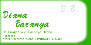 diana baranya business card